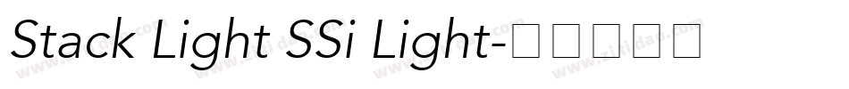 Stack Light SSi Light字体转换